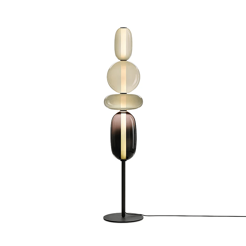 Moderne Glas-Stehleuchte mit Integrierter LED