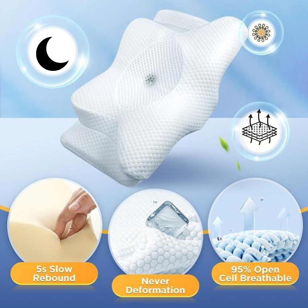 Ergonomisches Nackenkissen mit Memory-Schaum