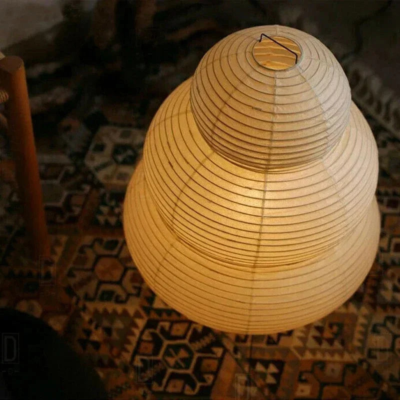 Japanische Stehlampe aus Reispapier mit E27-Fassung