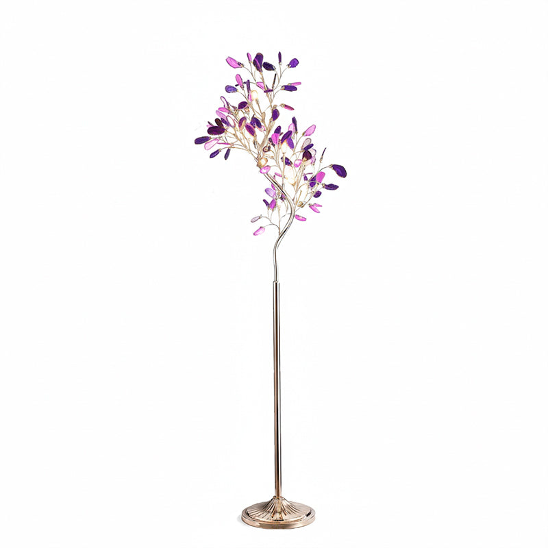 Achat-Stehlampe 175 cm in Baumform mit Naturstein