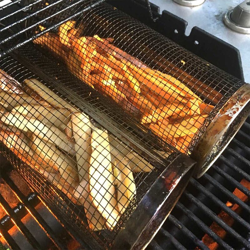 Edelstahl-Grillkorb mit 360-Grad-Drehfunktion