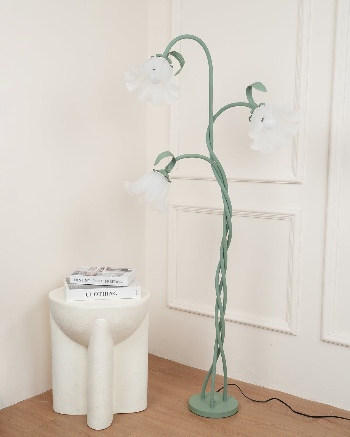 Design-Stehleuchte in Blumenform aus Metall 170 cm