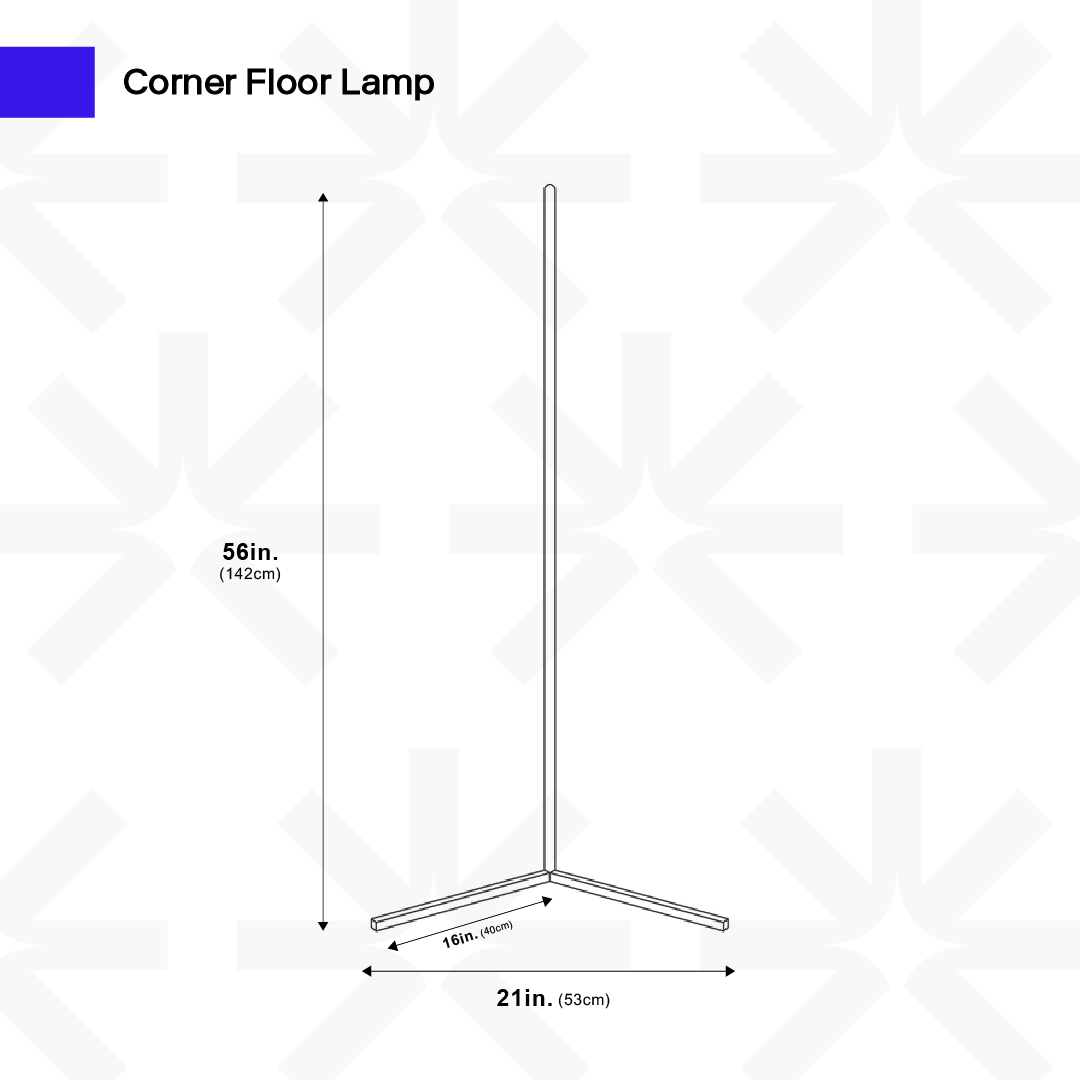 Moderne LED-Eckstehlampe mit Dimmfunktion 142 cm