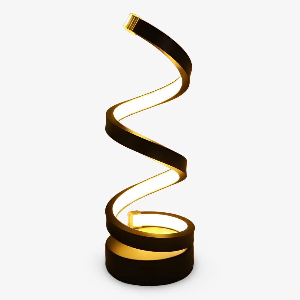 Dimmbare LED-Tischleuchte mit Spiral-Design und 3 Lichtfarben