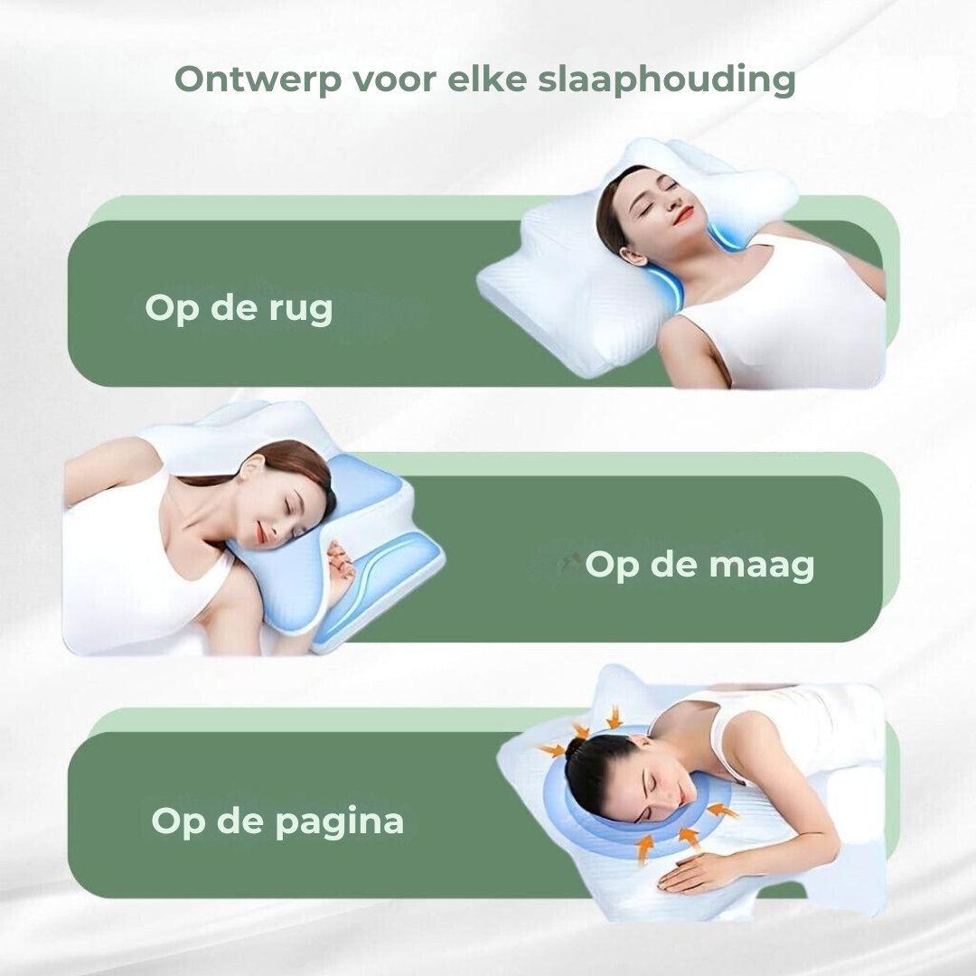 Ergonomisches Nackenstützkissen aus Memory Foam mit Konturform