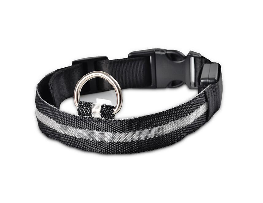 LED-Hundehalsband mit Nylongeflecht