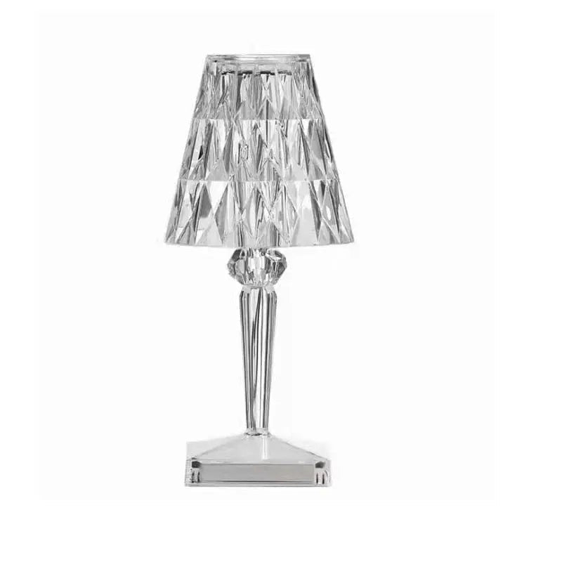 Kabellose LED-Tischleuchte mit Kristallschliff-Optik
