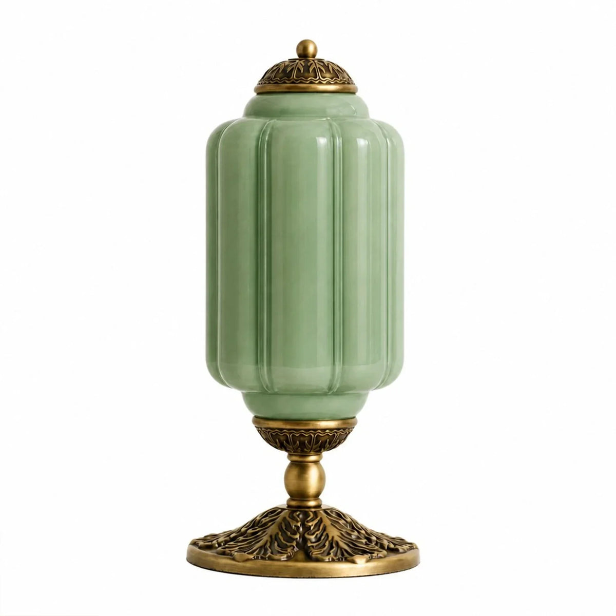 Retro-Tischleuchte mit Getexturiertem Glas