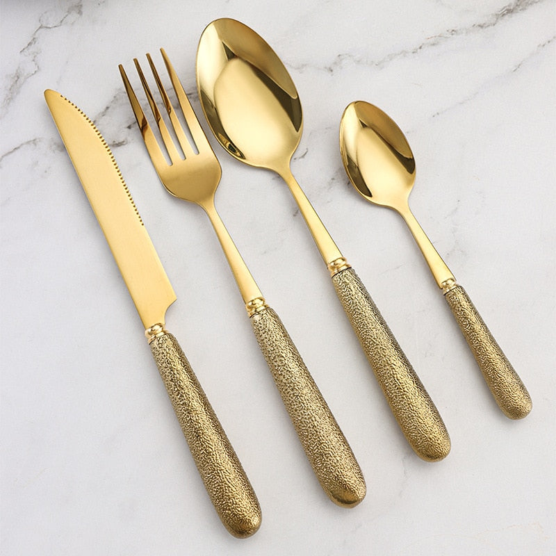 Titanium-Besteckset 24-teilig mit Edelstahl-Finish