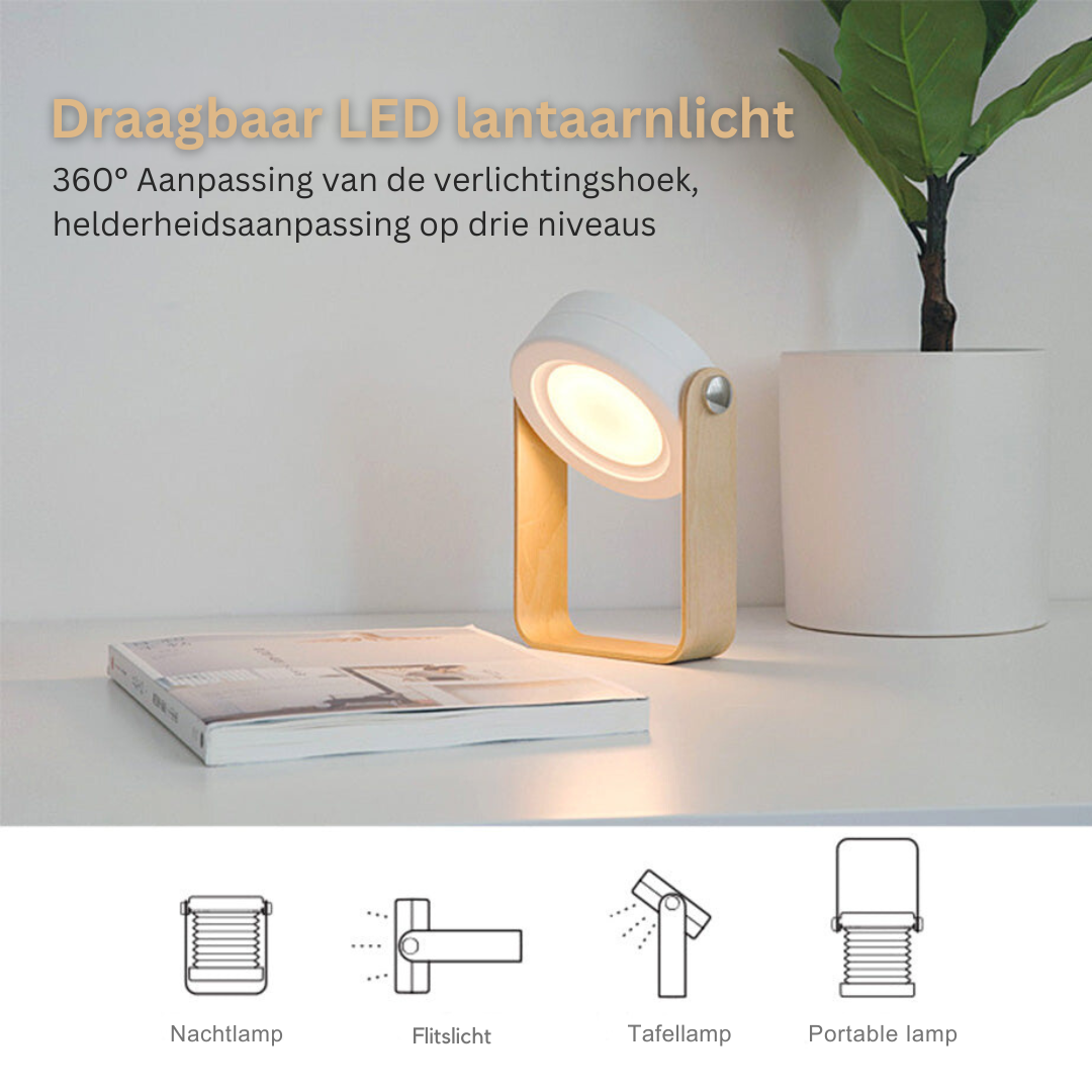 Klappbare LED-Leselampe mit USB-Ladeanschluss
