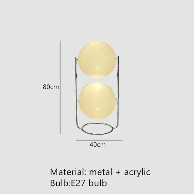 Art-Deco-Stehleuchte mit Acrylkugel und verchromtem Metallgestell
