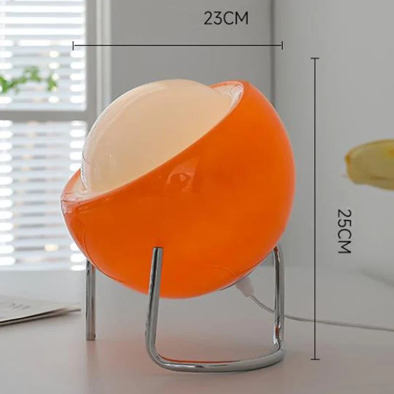 Gläserne Kugel-Tischleuchte mit Integrierter LED