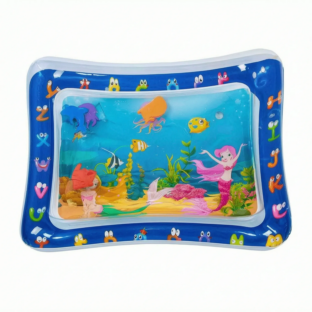 Sensorische Wasserspielmatte mit Fischmotiven für Haustiere