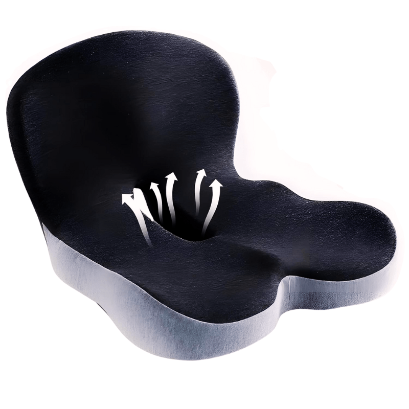 Ergonomisches Memory-Foam-Sitzkissen mit Antirutsch-Unterseite