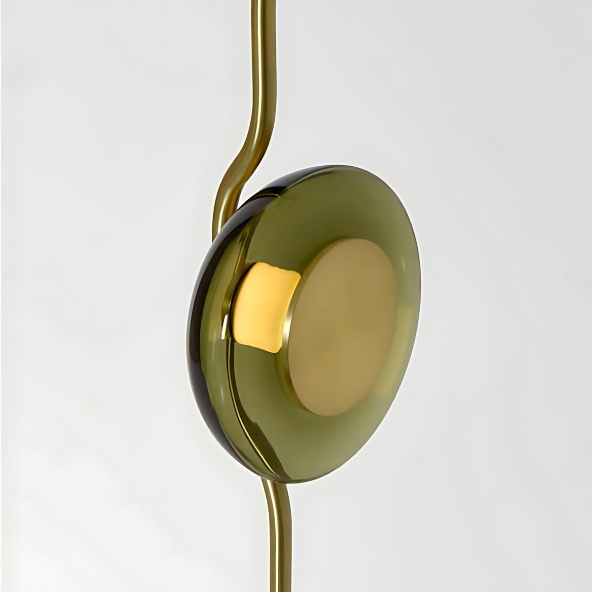 Moderne Stehlampe mit grünem Glas 180 cm