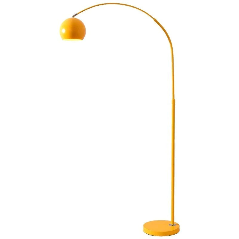 Moderne LED Bogen-Stehleuchte aus Metall mit Fußschalter
