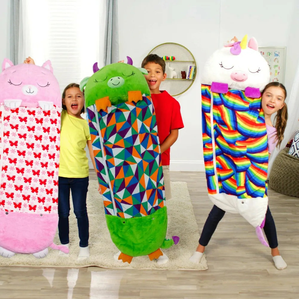 Weicher Plüsch-Kinderschlafsack mit Kuscheltier-Funktion
