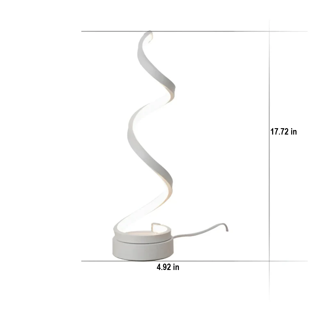 Moderne Spiraalförmige LED-Tischleuchte 19W mit Dimmfunktion