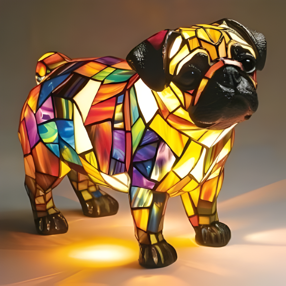 Glasmosaik-Tischlampe 15 cm mit Tierdesign
