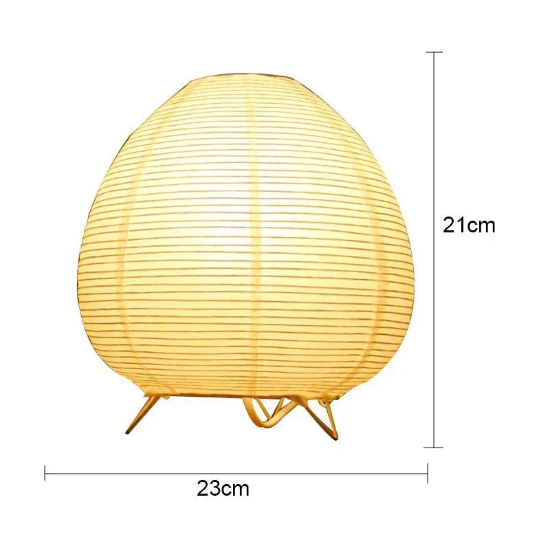 Papier-Tischleuchte mit Aluminiumgestell und E14 LED 21x23 cm