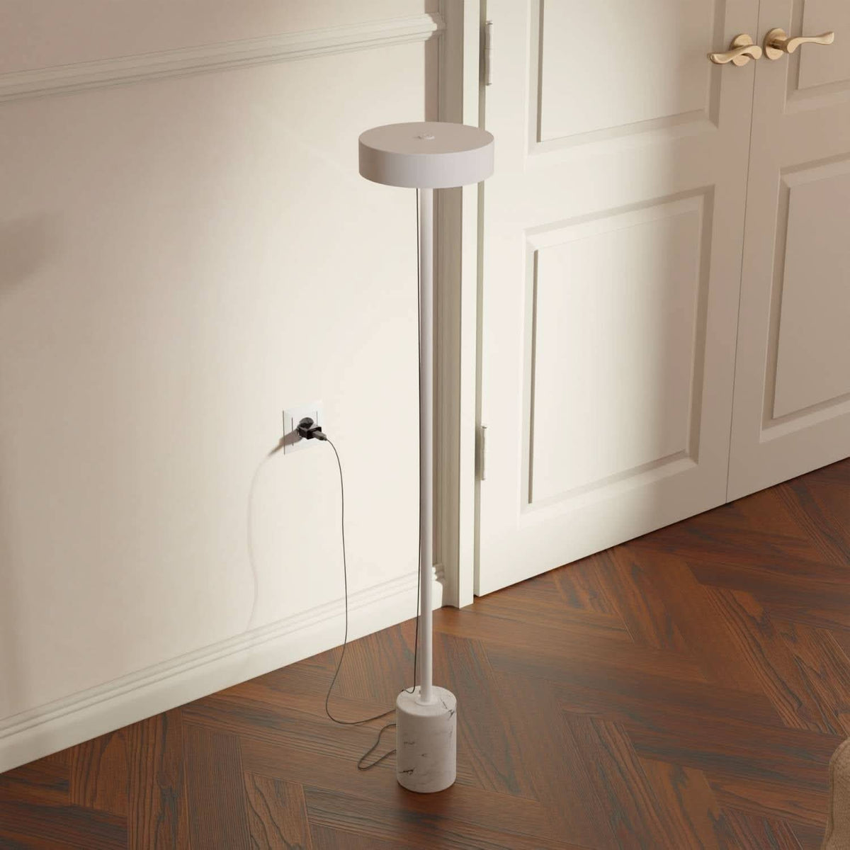 Kabellose LED-Akku-Stehleuchte mit warmweißem Licht