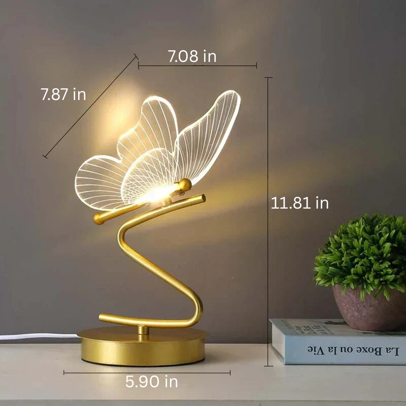 LED-Tischleuchte mit Schmetterlingsdesign
