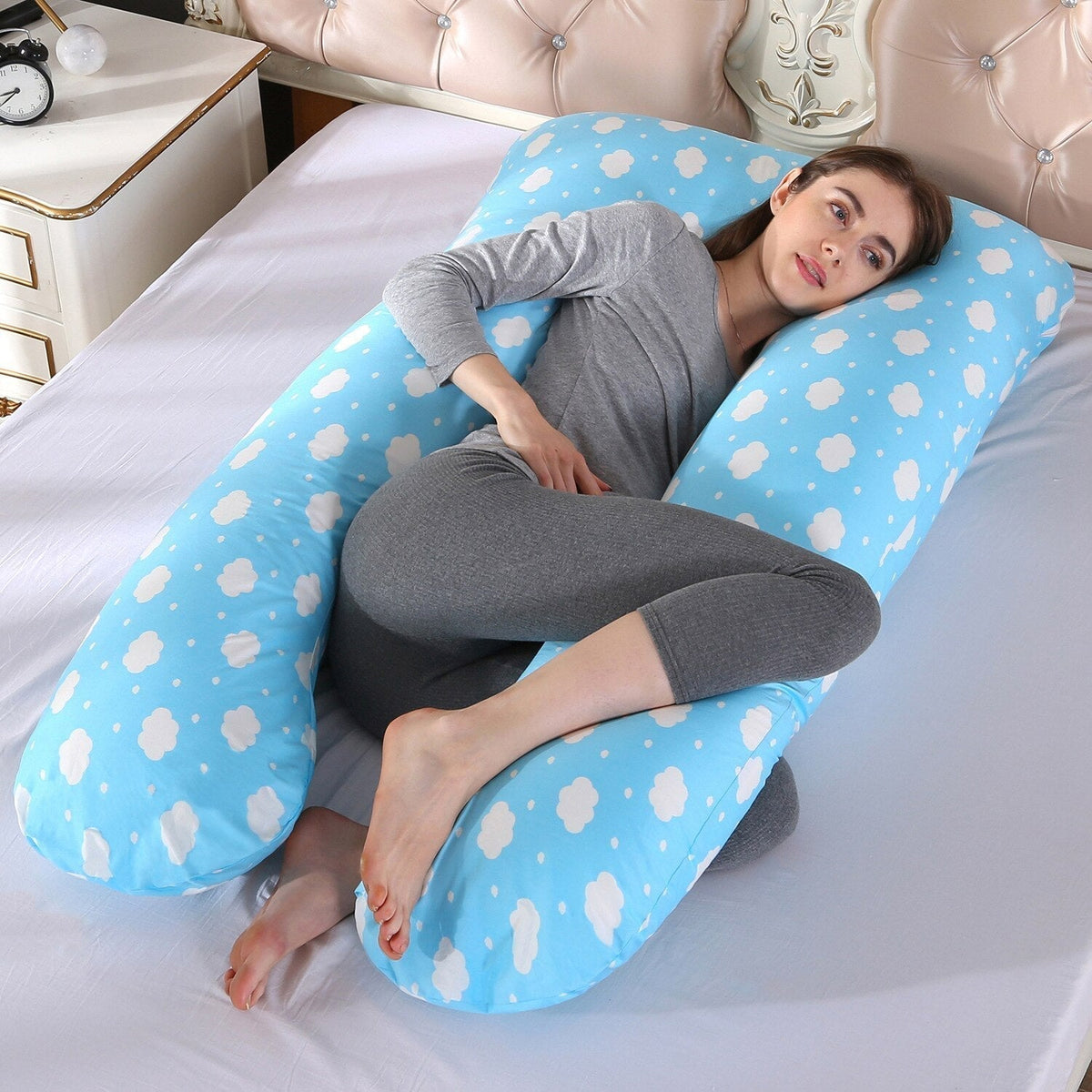 Ergonomisches Seitenschläferkissen 130x70 cm mit Baumwollbezug