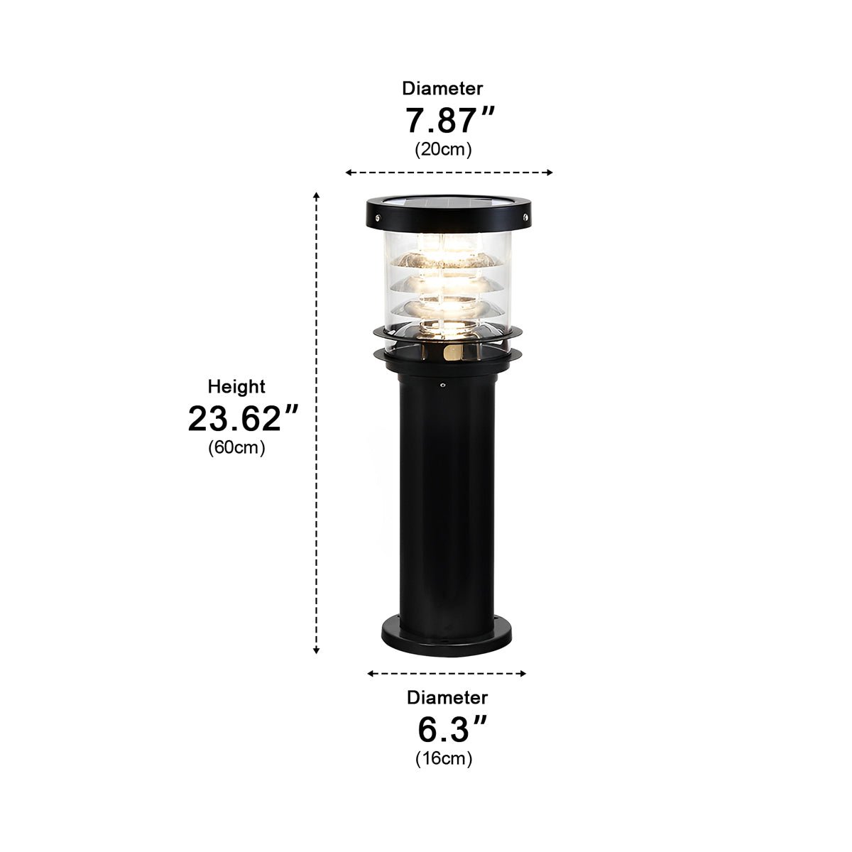 Moderne LED-Wegleuchte mit IP65-Wasserschutz