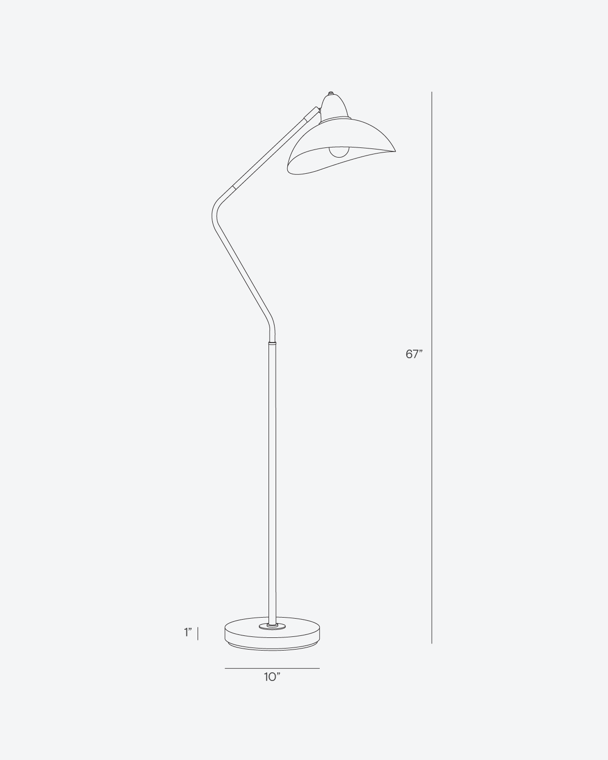 Moderne LED-Bogenlampe mit schwenkbarem Lampenkopf
