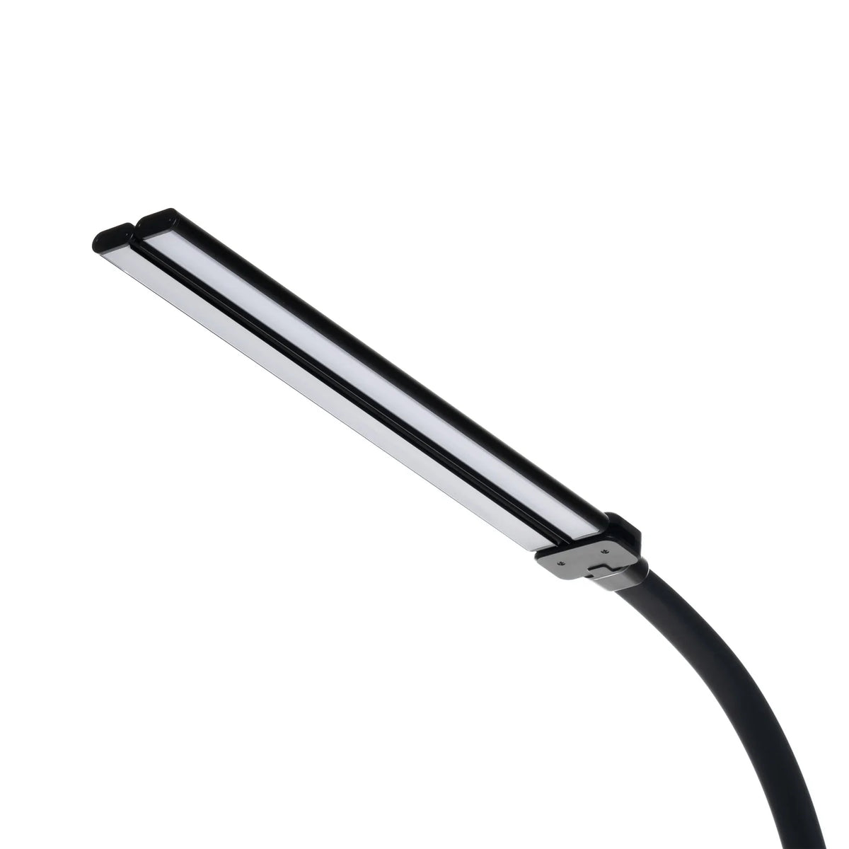 Dimmbare LED-Schreibtischlampe mit Schwanenhals und Klemme Schwarz