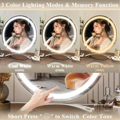 Make-up-Spiegel mit LED-Beleuchtung und Touch-Bedienung