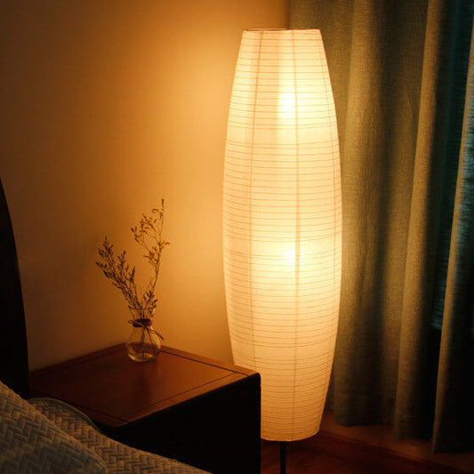 Reispapier-Stehlampe mit 3 Lichtfarben