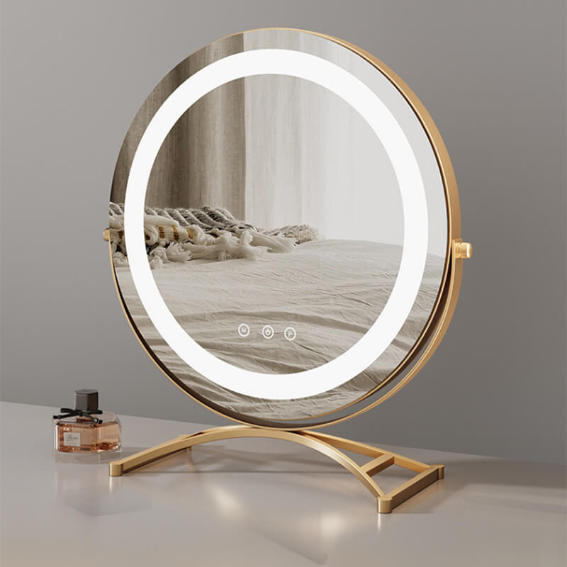 Make-up-Spiegel mit LED-Beleuchtung und Touch-Bedienung