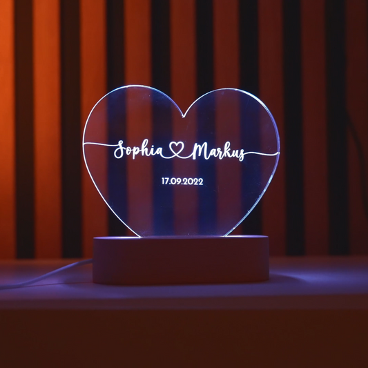 Personalisierte LED-Nachtlampe mit individueller Gravur