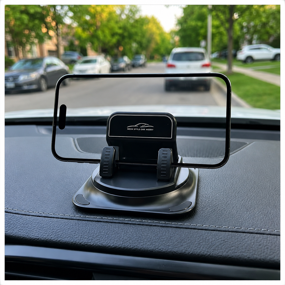360° Drehbare Dashboard-Handyhalterung mit Anti-Rutsch-Silikon – Universell & Ohne Montage