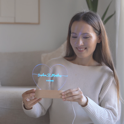 Personalisierte LED-Nachtlampe mit individueller Gravur