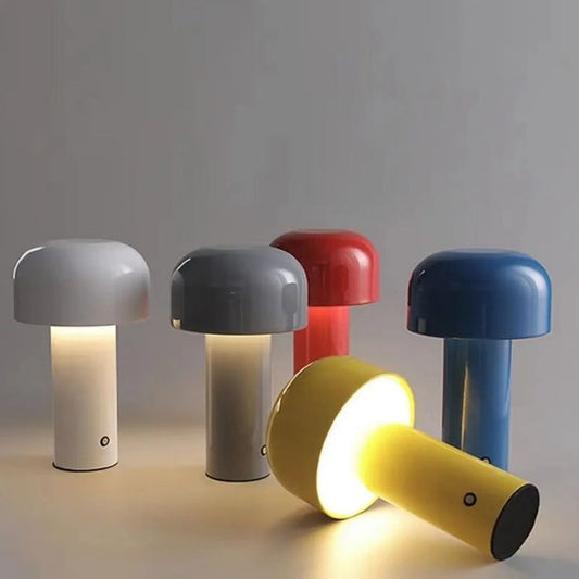 Drahtlose Pilz-Tischlampe mit Dimmbarem LED-Licht