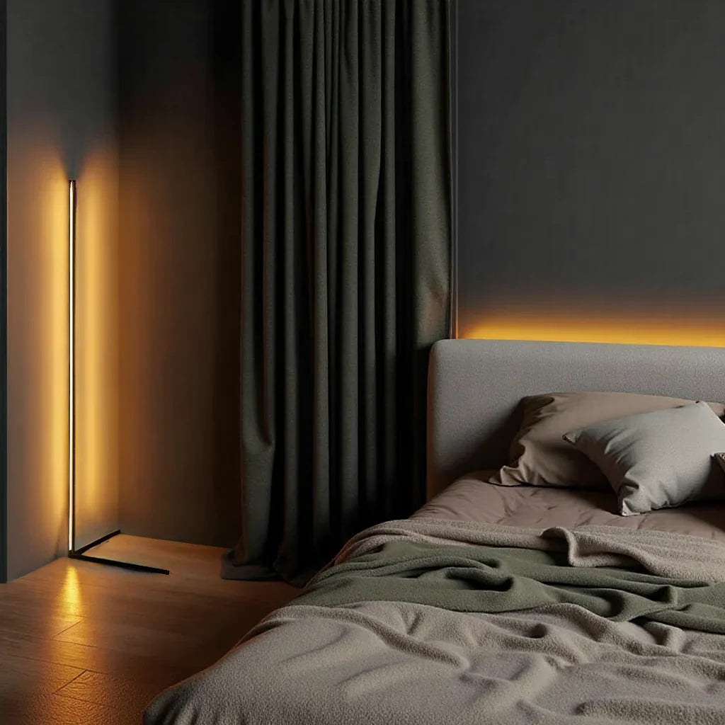 Dimmbare LED-Stehleuchte 142 cm mit Fernbedienung