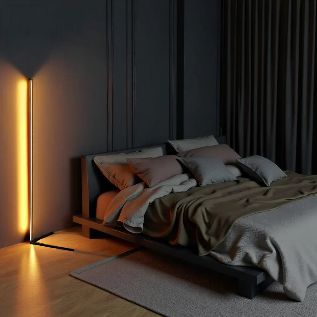Dimmbare LED-Stehleuchte 142 cm mit Fernbedienung