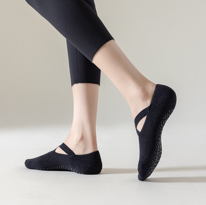 Rutschfeste Pilates-Gripsocken mit Noppen
