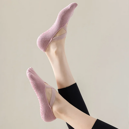 Rutschfeste Pilates-Gripsocken mit Noppen