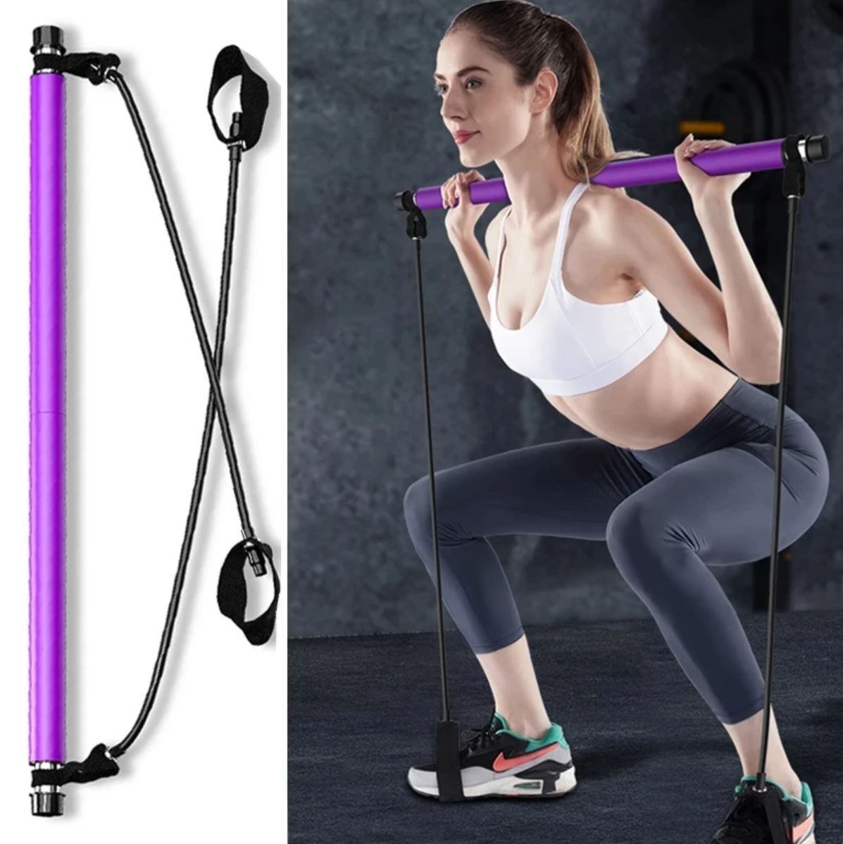 Pilatesstange mit rutschfestem Griff für Ganzkörpertraining
