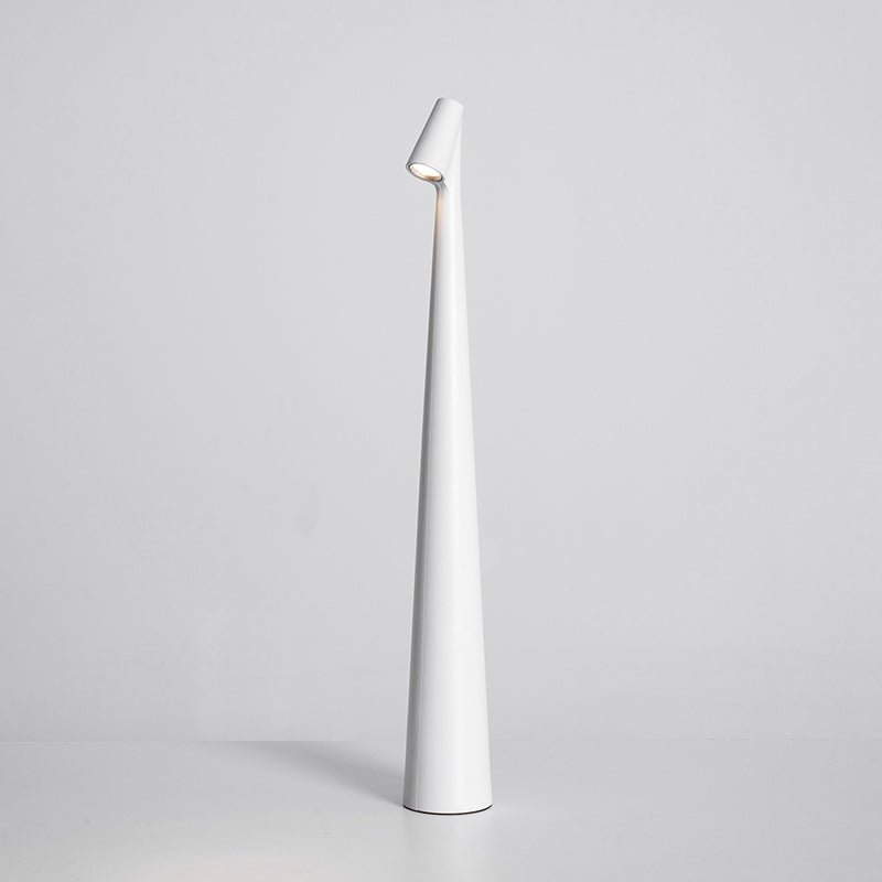 Wiederaufladbare Tischlampe Aluminium Dimmbar LED Touch Kegelförmiger Lampenschirm Modern 45 cm