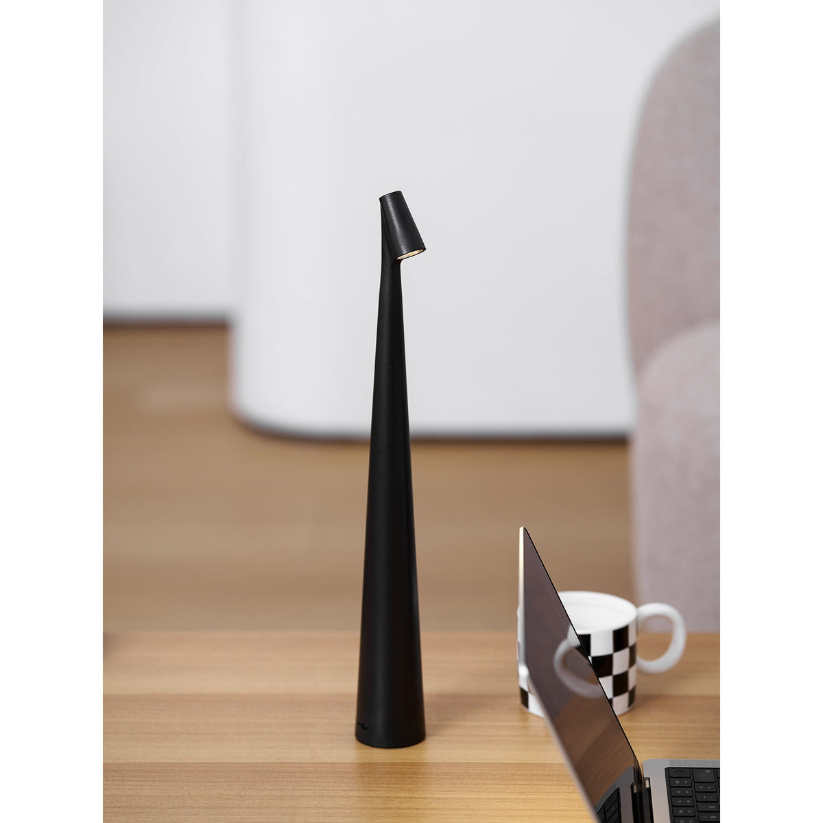 Wiederaufladbare Tischlampe Aluminium Dimmbar LED Touch Kegelförmiger Lampenschirm Modern 45 cm