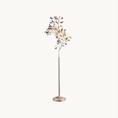 Achat-Stehlampe 175 cm in Baumform mit Naturstein