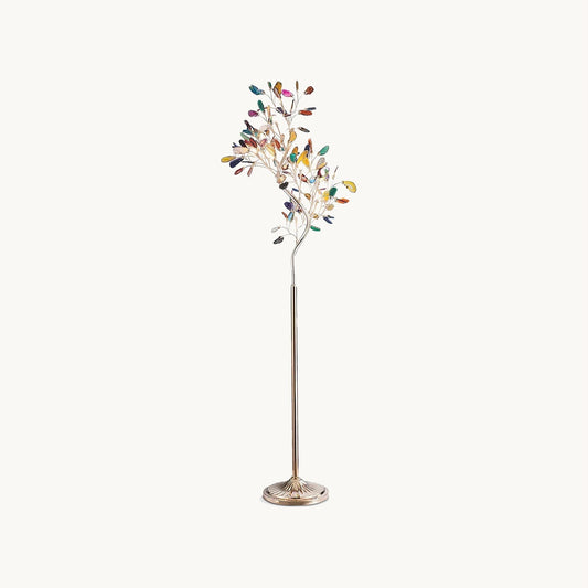 Achat-Stehlampe 175 cm in Baumform mit Naturstein