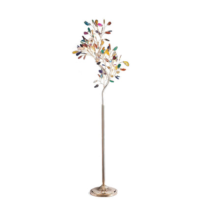 Achat-Stehlampe 175 cm in Baumform mit Naturstein