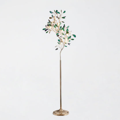 Achat-Stehlampe 175 cm in Baumform mit Naturstein