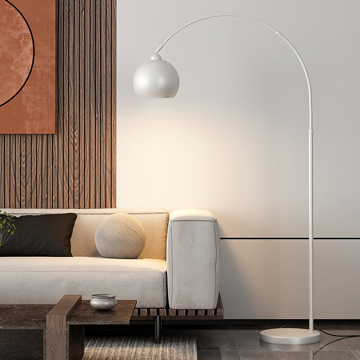 Verstellbare Stehlampe mit Teleskoparm