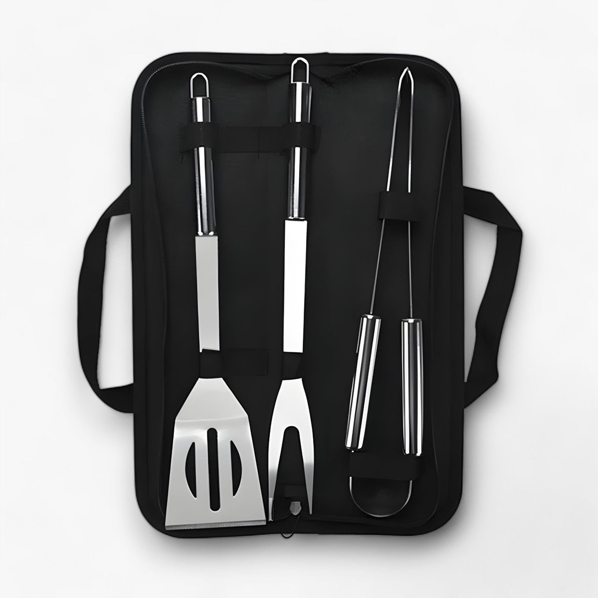 Edelstahl-Grillbesteck-Set mit praktischer Tragetasche